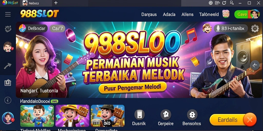 Tampilan permainan 988SLOT dengan musik yang dinamis.