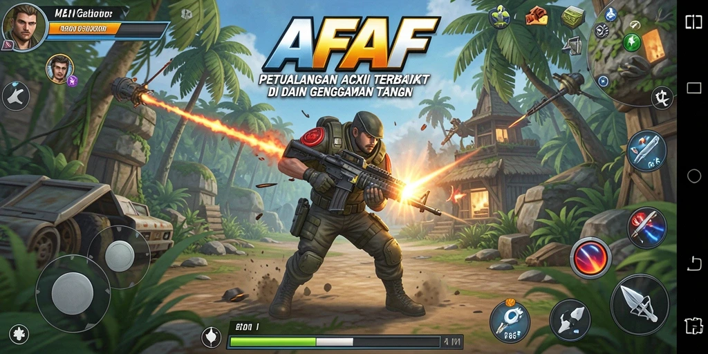 Screenshot gameplay AFAF yang menampilkan aksi penuh ketegangan.