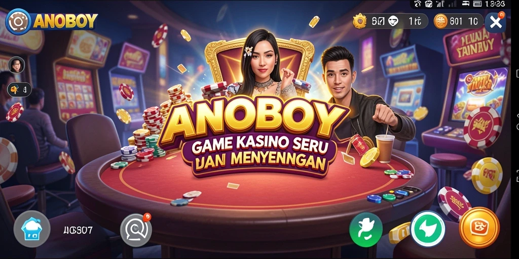 Screenshot ANOBOY menampilkan pengalaman bermain Kasino yang mendebarkan.