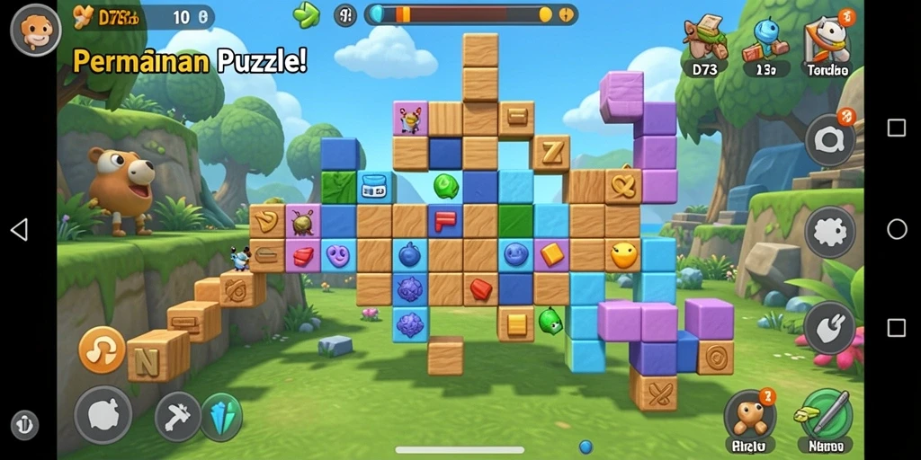 Gameplay D73 yang menantang dan penuh teka-teki menarik.