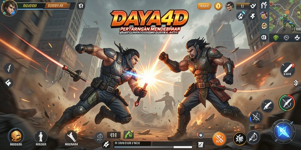 Tampilan gameplay seru dalam DAYA4D dengan aksi intens.