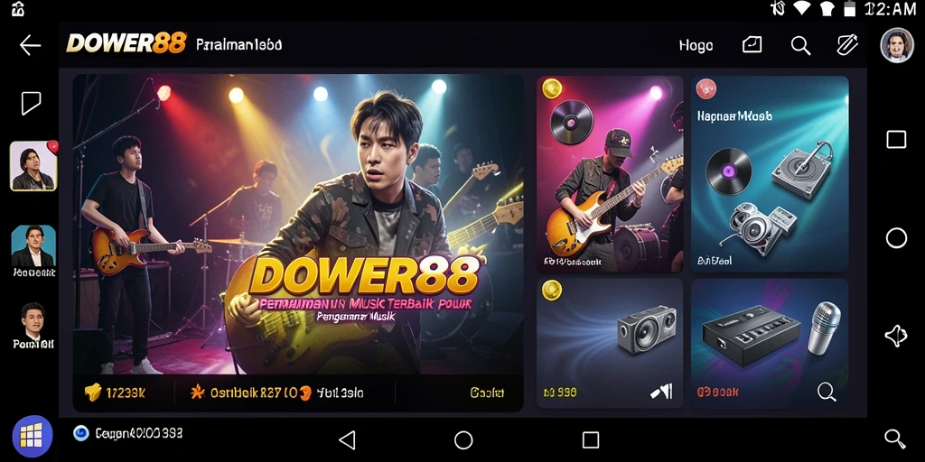 Screenshot tampilan permainan DOWER88 dengan gameplay musik yang menarik.