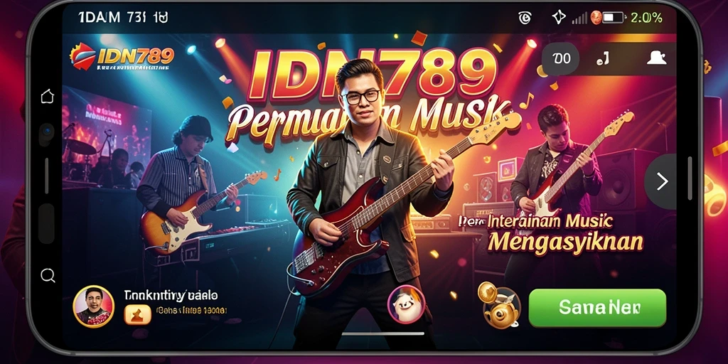 Screenshot gameplay IDN789 yang menunjukkan pengalaman bermain musik.