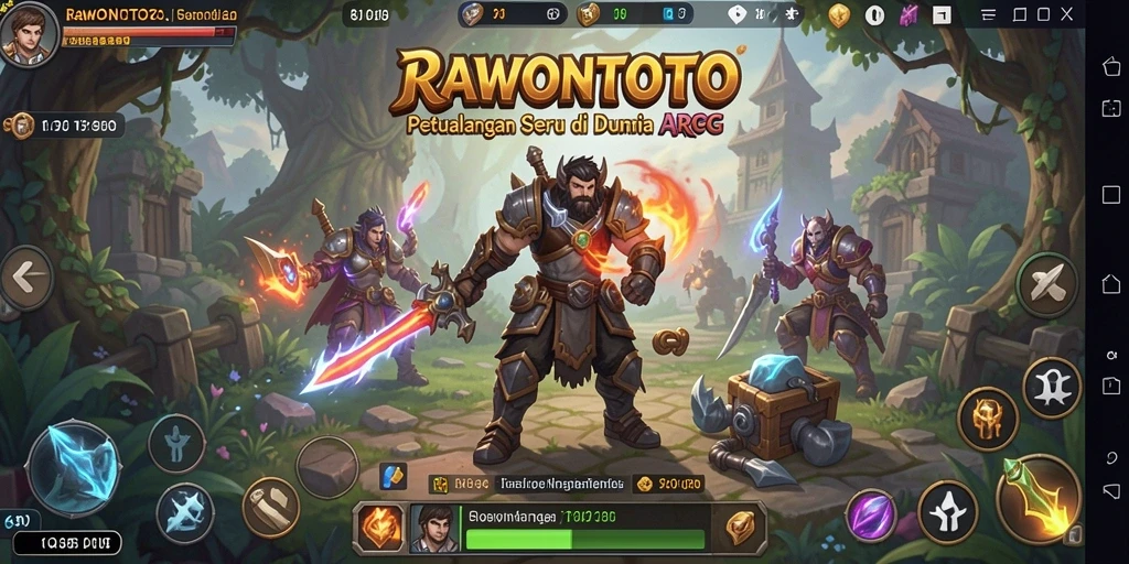 Gameplay mendebarkan di dunia fantasi RAWONTOTO.