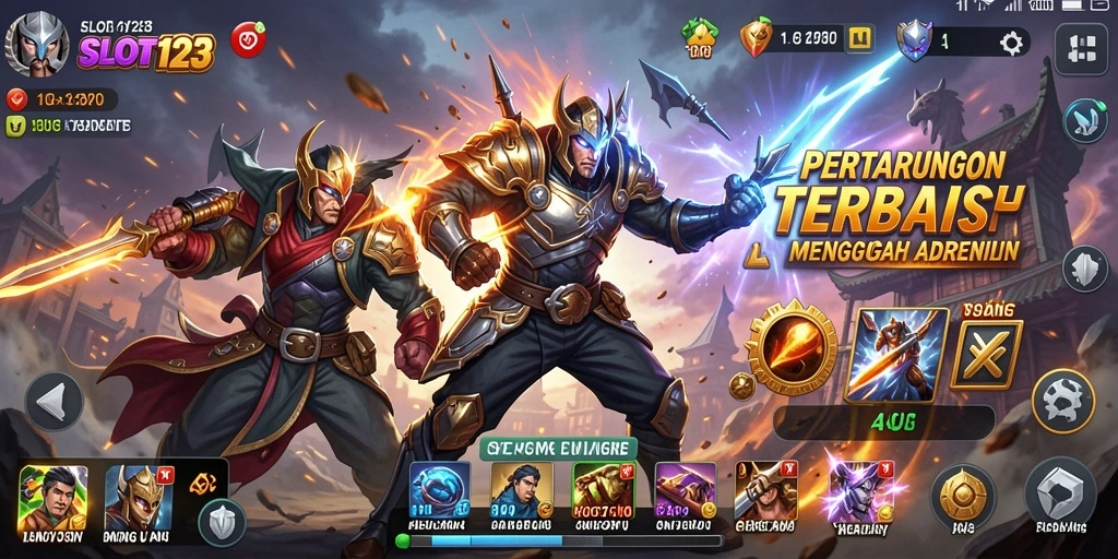 Tampilan epik dari pertarungan di SLOT123 yang mendebarkan.