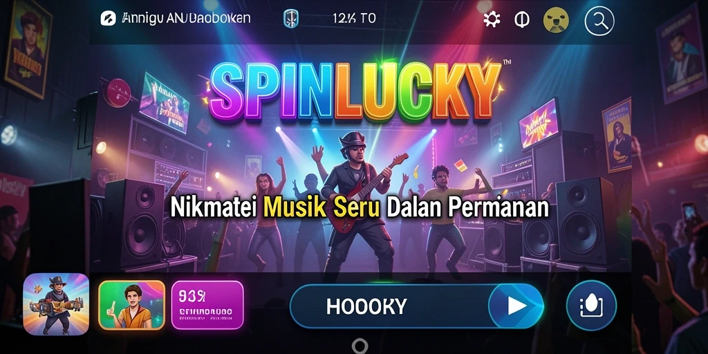 Tampilan antarmuka gameplay SPINLUCKY yang menghibur dan interaktif.