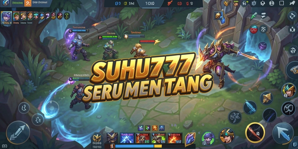 Tampilan menarik gameplay MOBA di SUHU777 yang penuh aksi.
